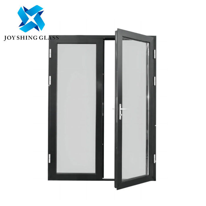 Einfachverglasung Aluminium-Swing-Türen mit Edelstahl-Gitter Aluminium-Glas-Türen