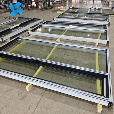 Horizontale Schiebetüren aus Glas aus Aluminium für Wohnzimmer