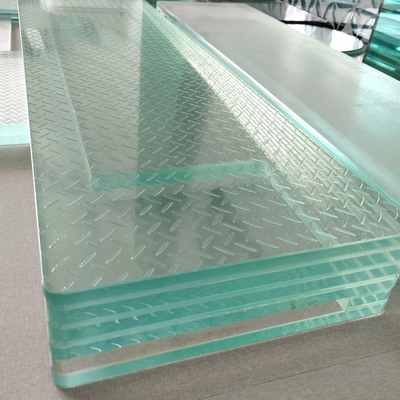 12mm 16mm Mattiertes, rutschfestes, gehärtetes Verbundglas für Treppen